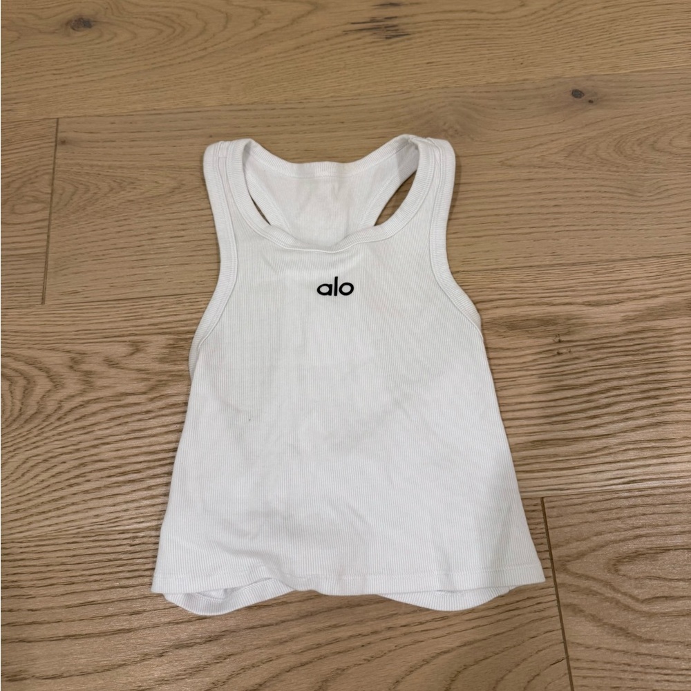 ALO Yoga White Crop Top